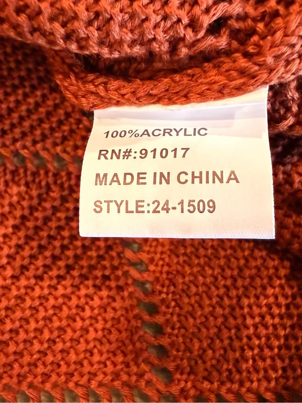 Sandstone Knit Button Front Camp Collar Sweater Shirt Men’s Medium Rust NWT
